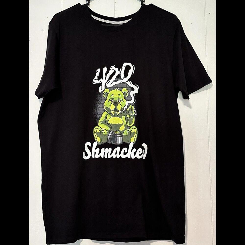 Weed Bear T-Shirt 420‎ Joint Cannabis Stoned Teddy